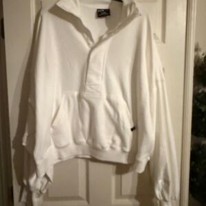 Popflex White Pullover Hoodie